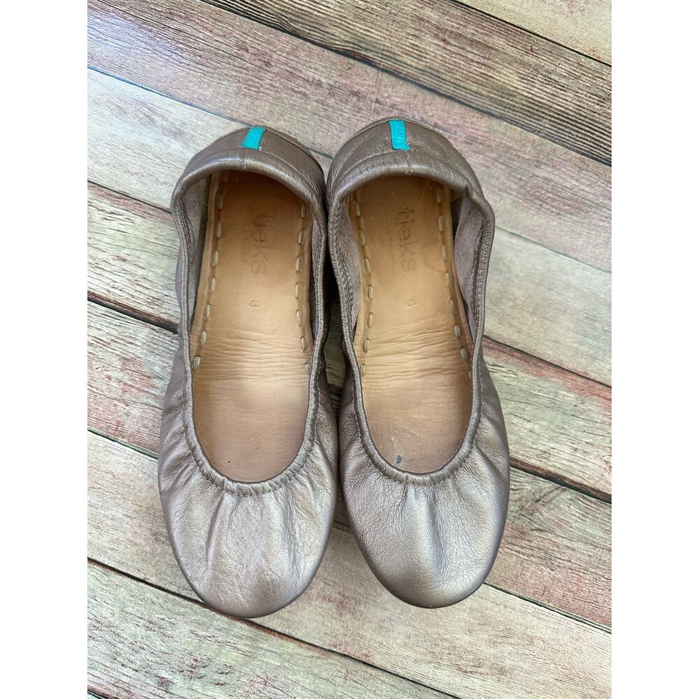 Tieks Metallic Bronze Brown Size 6 Preowned Ballet Flats Women